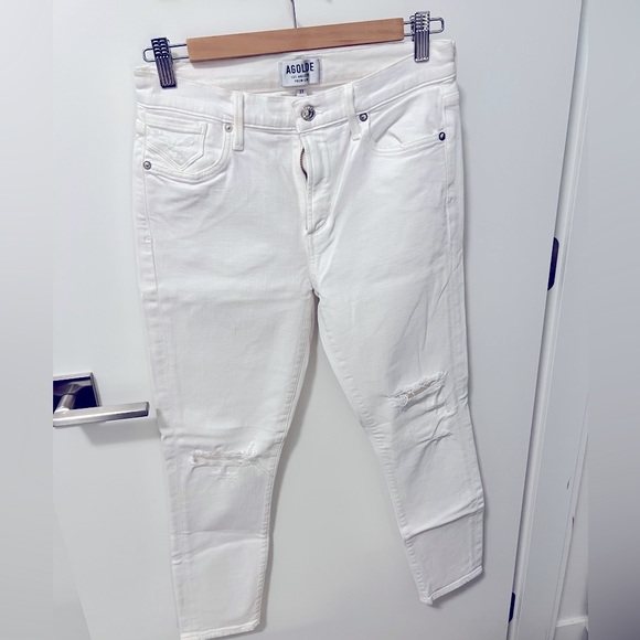 AGolde White Skinny Jeans, Size 27 - Picture 5 of 6